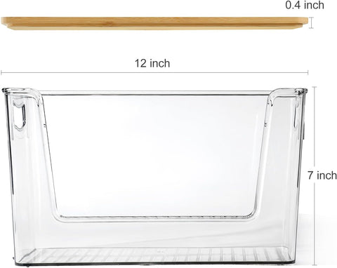 Heyuzb fruit vegetable storage bin on countertop keeps produce organized.