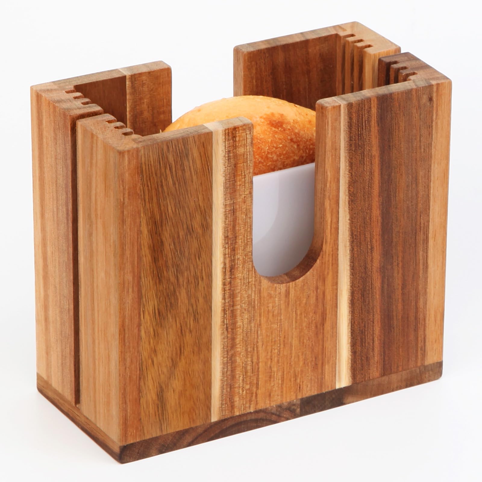 HeywoodCabin bagel slicer adjustable safety for various bagel sizes.