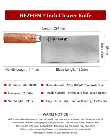 HEZHEN cleaver used for vegetable chopping in a busy kitchen