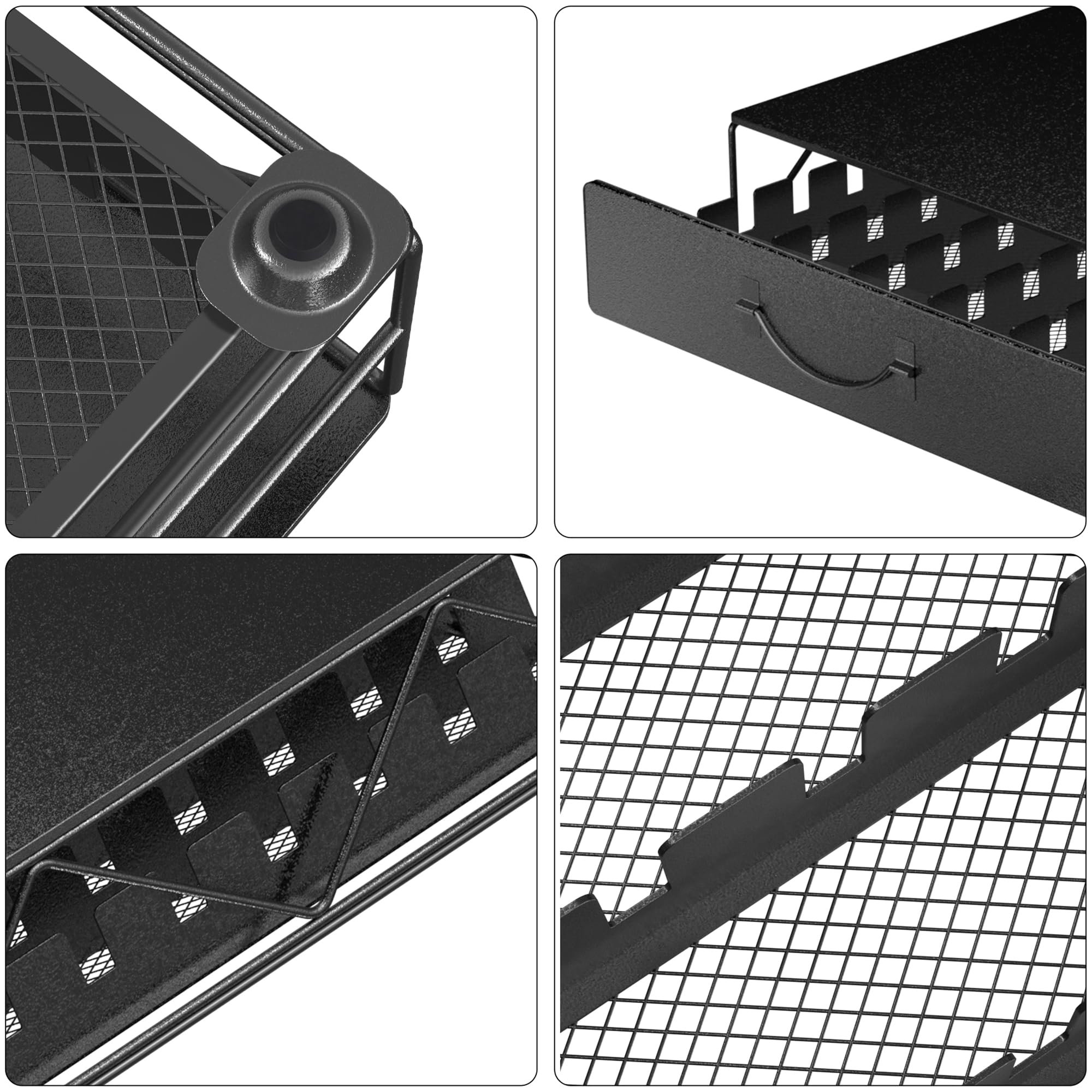 HFHOME rubber feet stabilize the unit on smooth surfaces.