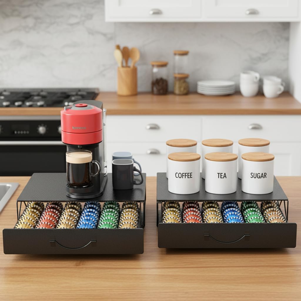 HFHOME top-compatibility with Vertuo machine for easy placement.