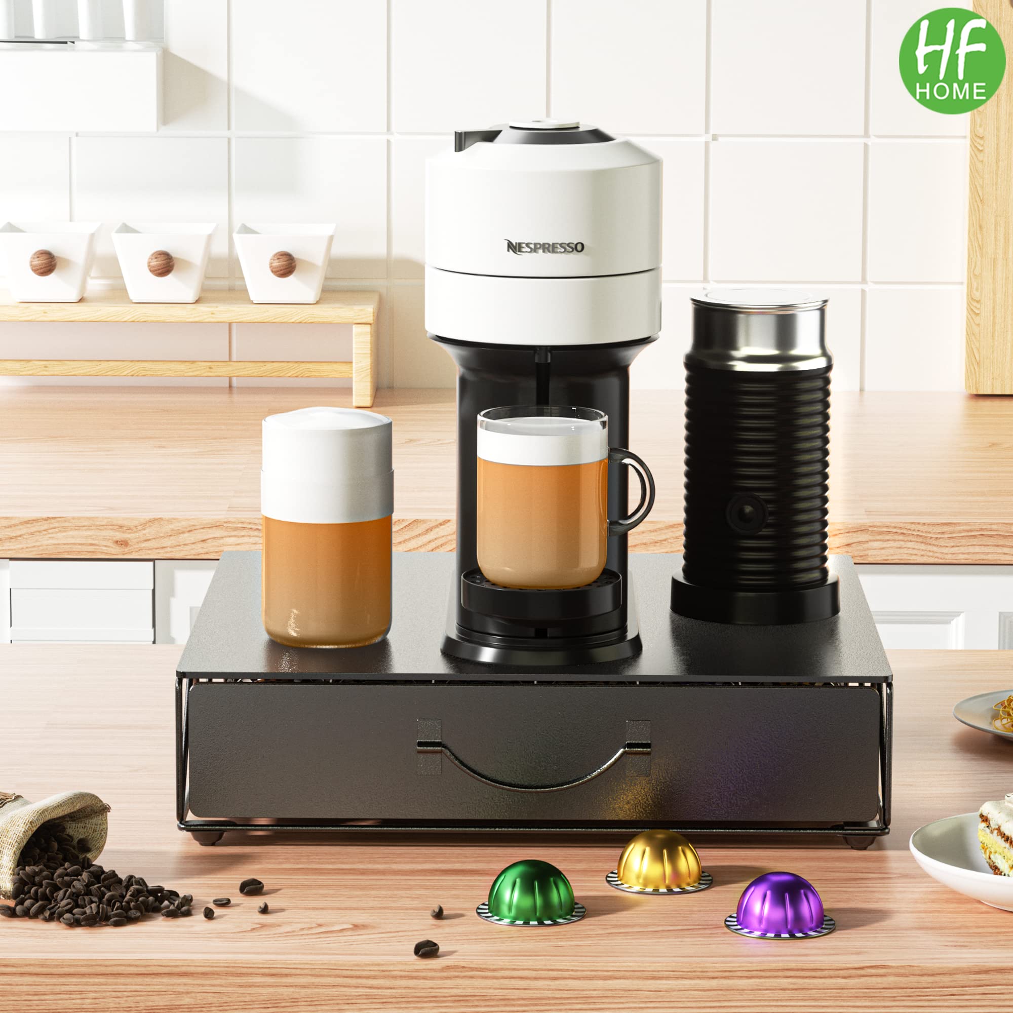 HFHOME Vertuoline pod grid keeps flavors organized at a glance.