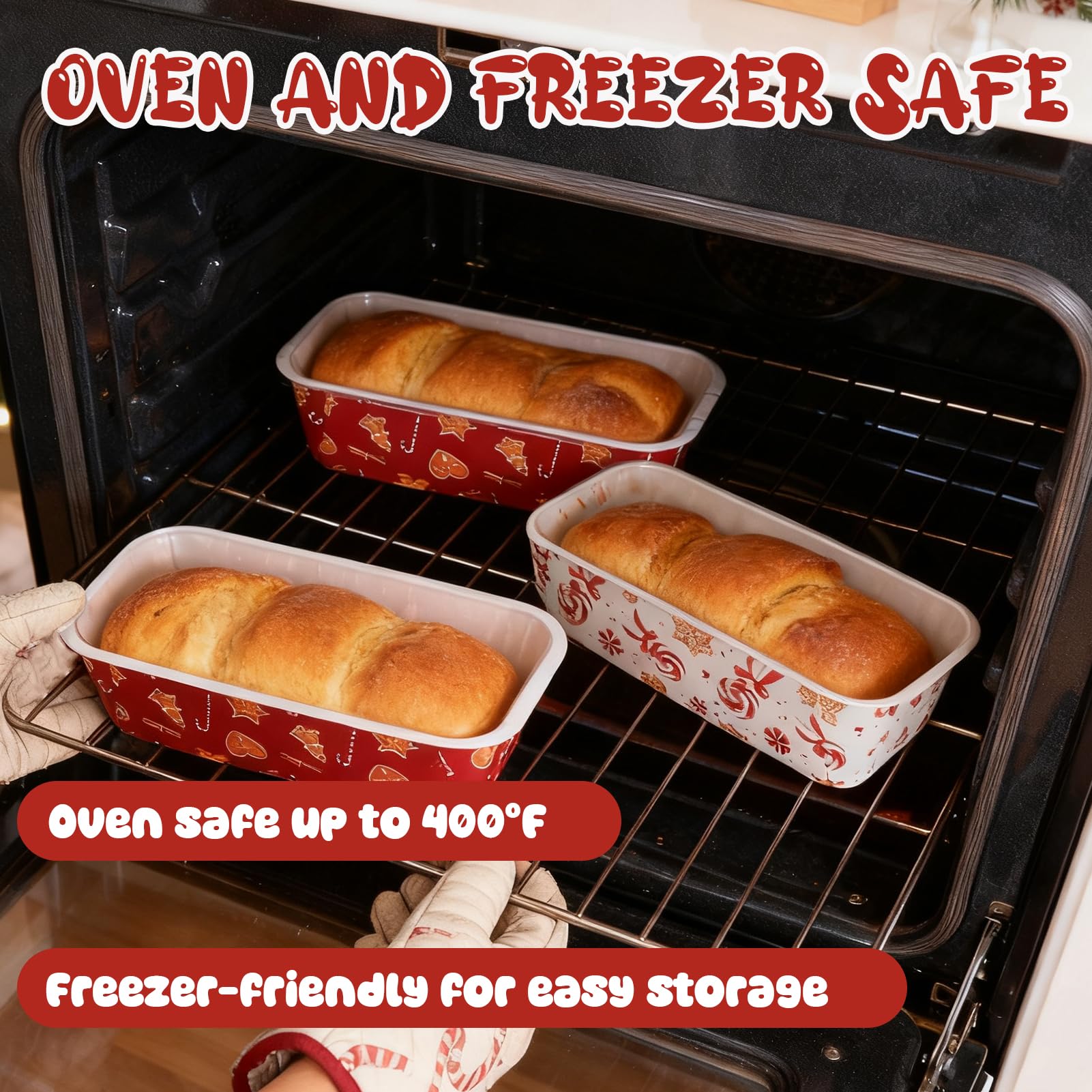 HFYZZ Mini loaf pan measures 7x3.34x2 inches for small breads