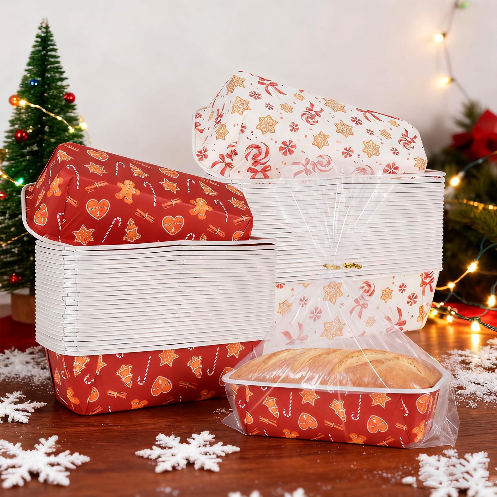 HFYZZ Packaging bags with gold ties keep bread fresh and presentable