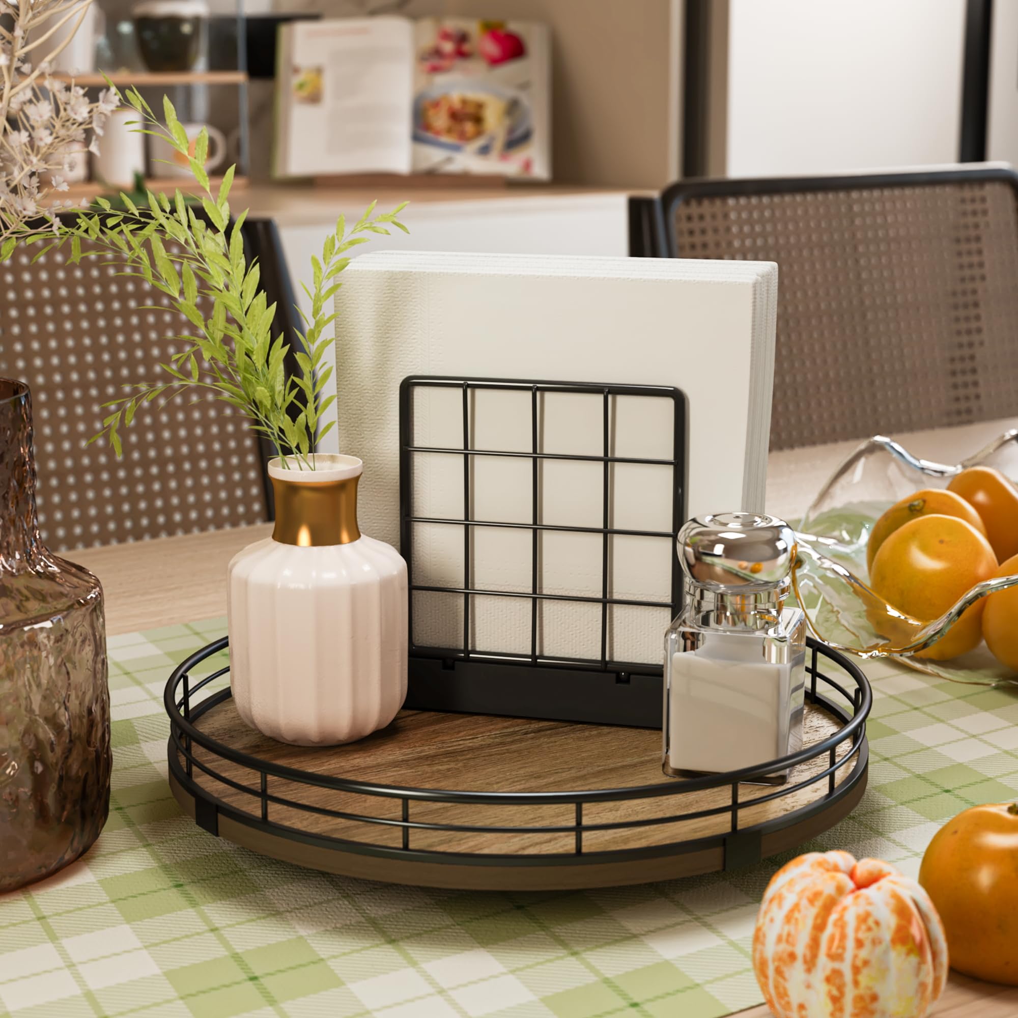 HGF acacia wood texture and craftsmanship highlight design.