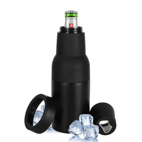 Hgkeke 12oz frosty beer holder side view keeps drinks chilly outdoors
