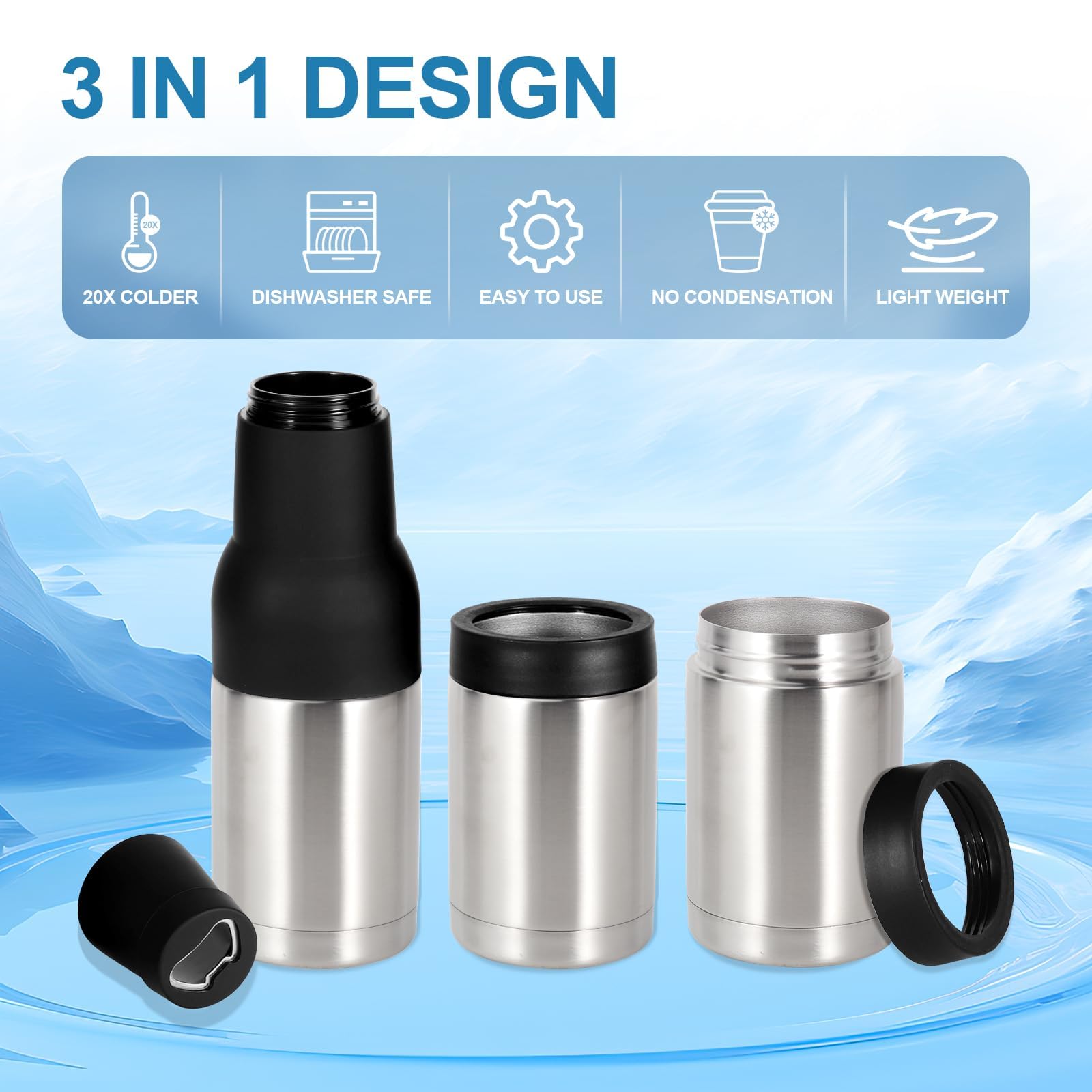 Hgkeke Frosty Beer Holder BPA free and dishwasher safe