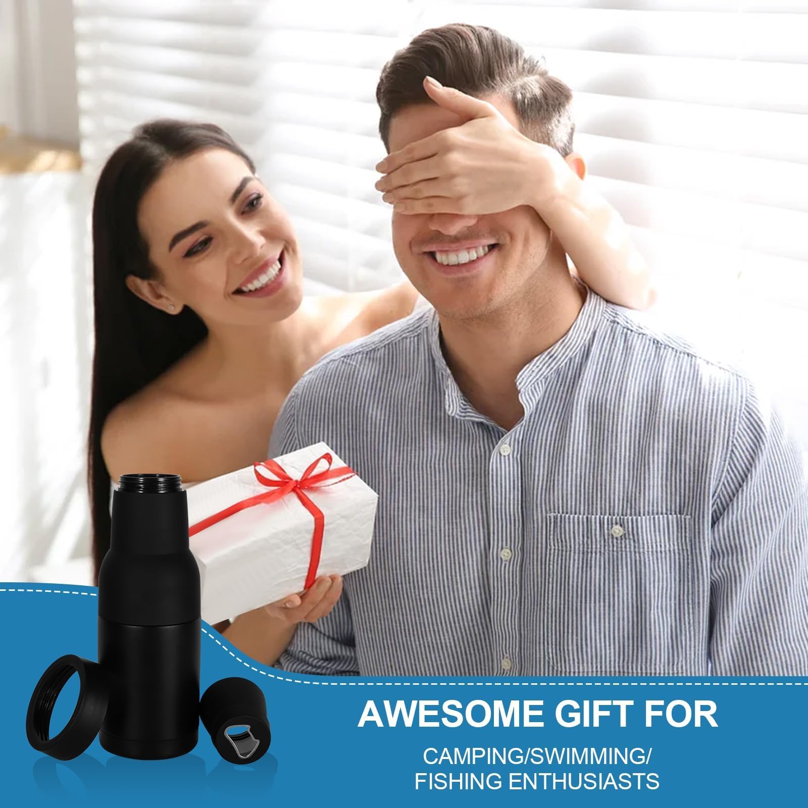 Hgkeke midnight-black beer holder looks stylish and gift-ready