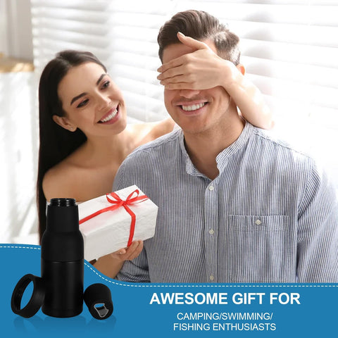 Hgkeke midnight-black beer holder looks stylish and gift-ready