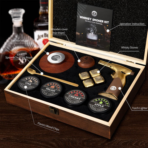 Hgsoor whiskey smoker kit gift box showcases premium packaging