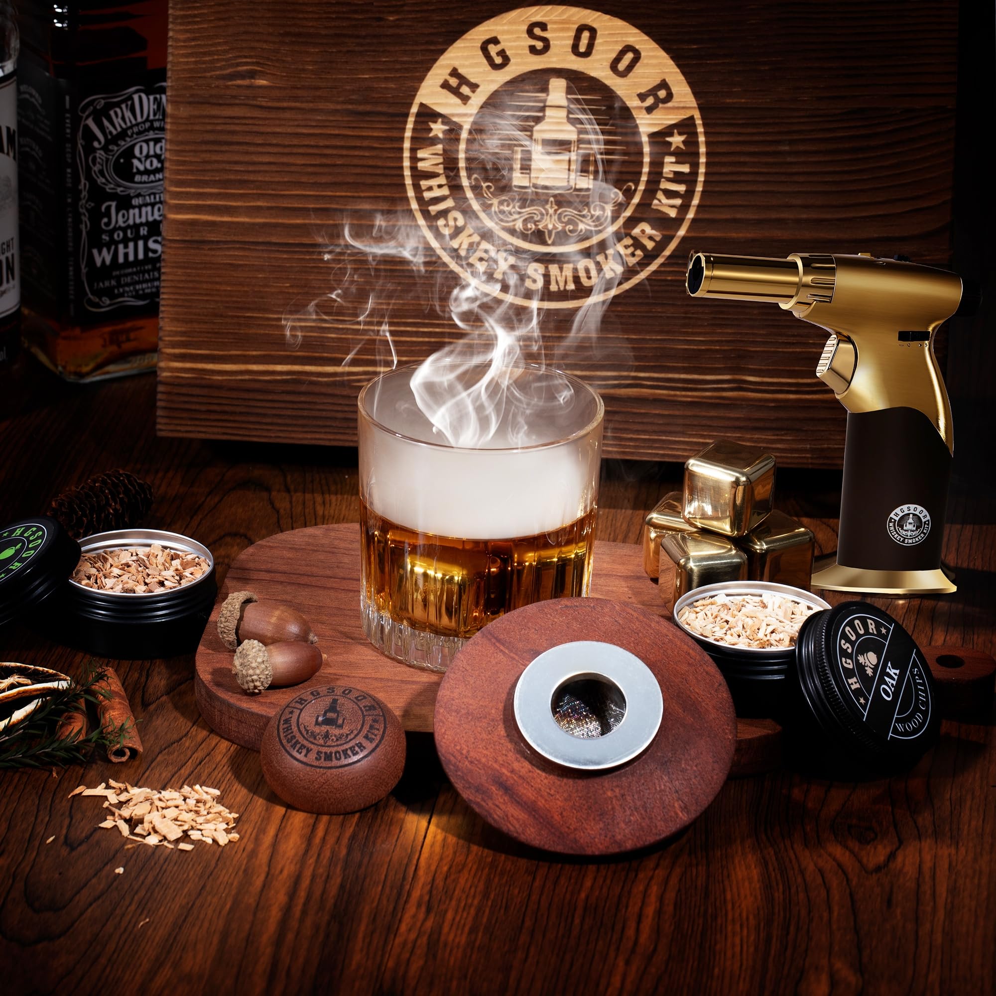 Hgsoor gold ice cubes keep drinks cold with style