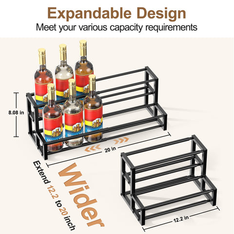 HHOKEM syrup organizer bottles display keeping favorites visible