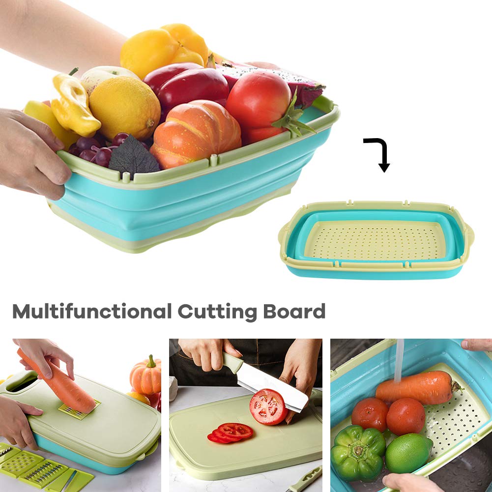 HI NINGER collapsible sink cutting board ideal for RV and camping cleanup