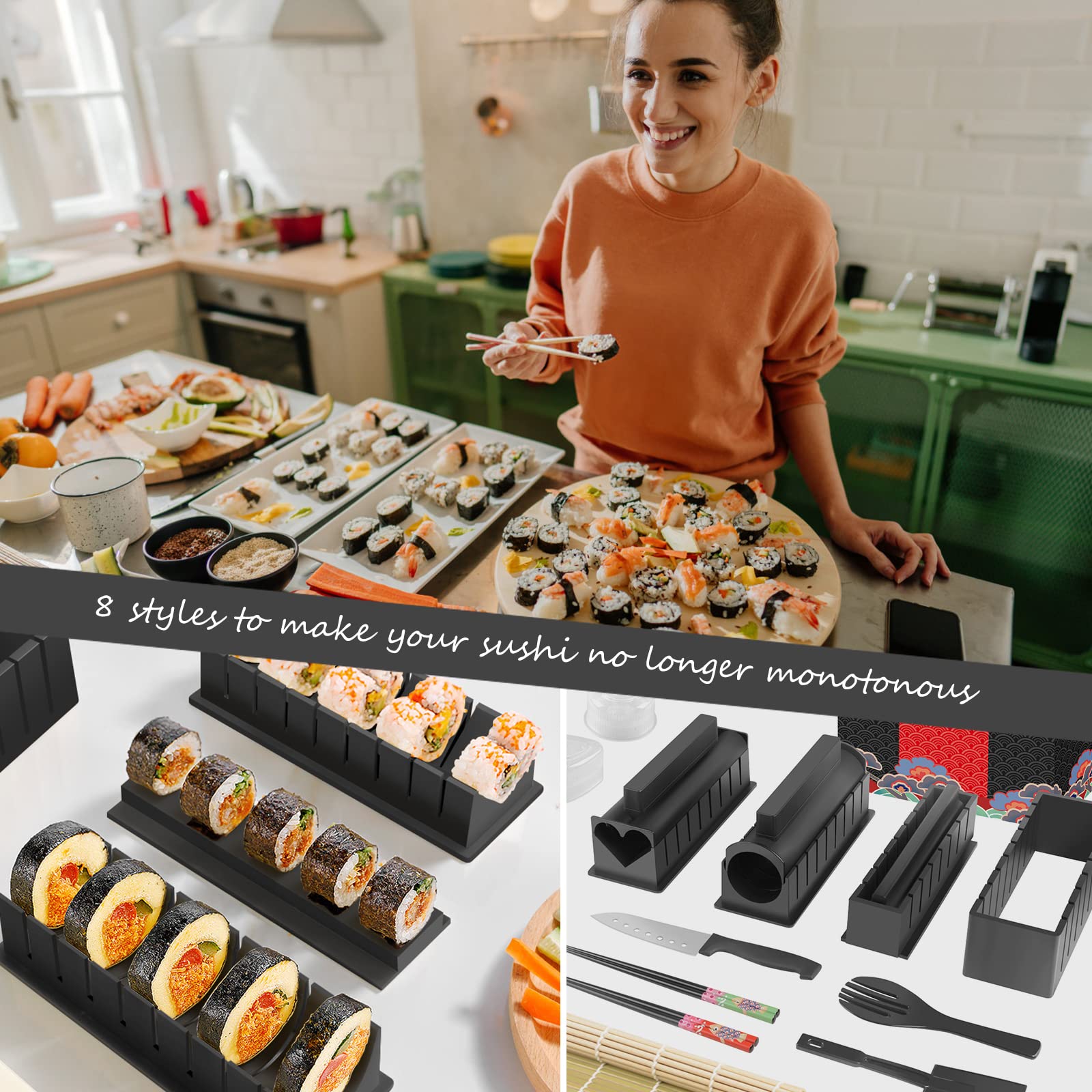 HI NINGER compact set supports family fun and easy DIY sushi