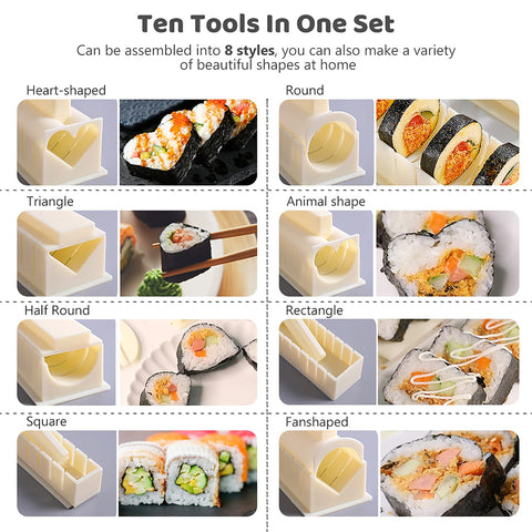 HI NINGER deluxe square sushi mold for tidy rectangle rolls