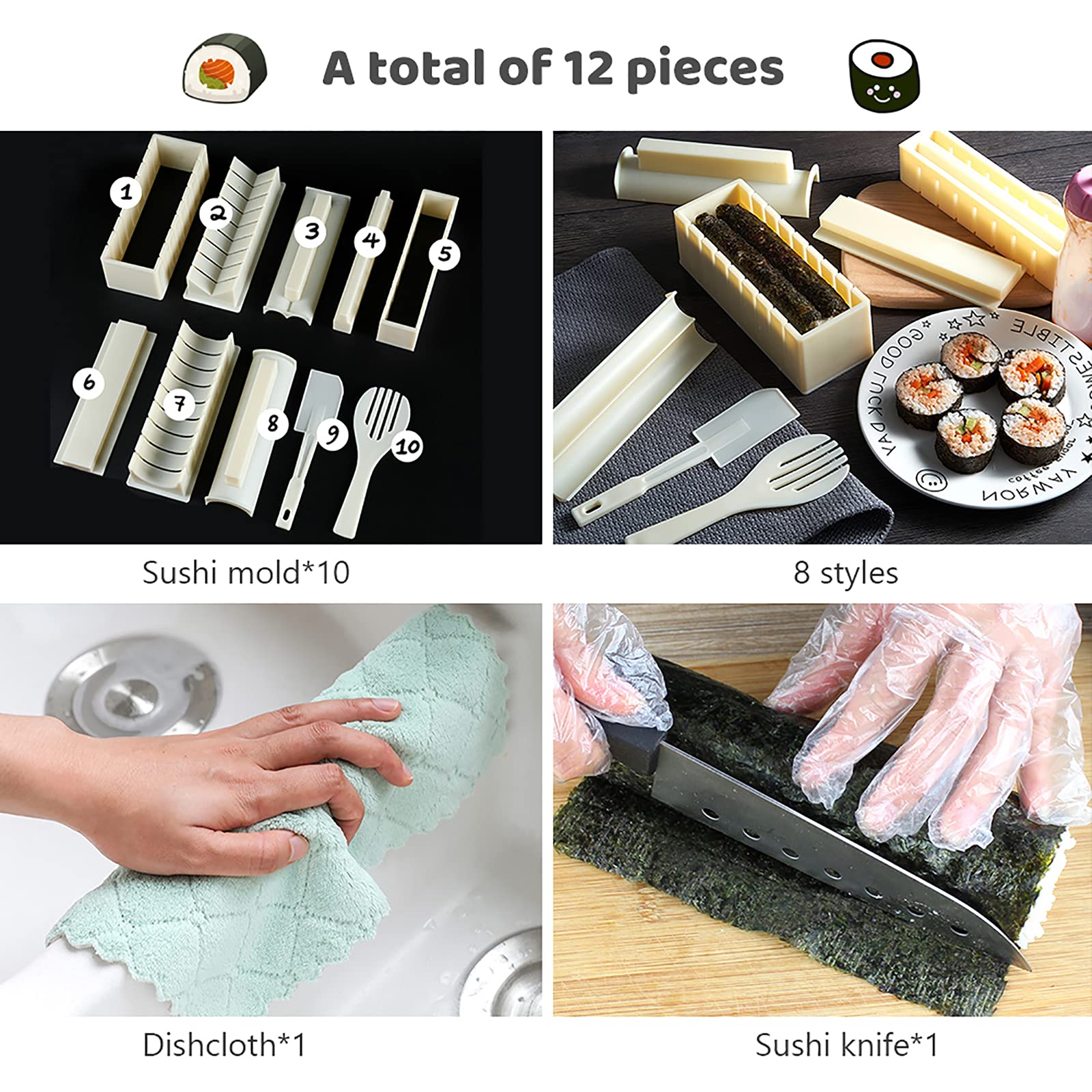 HI NINGER deluxe sushi kit box for storage and gifting
