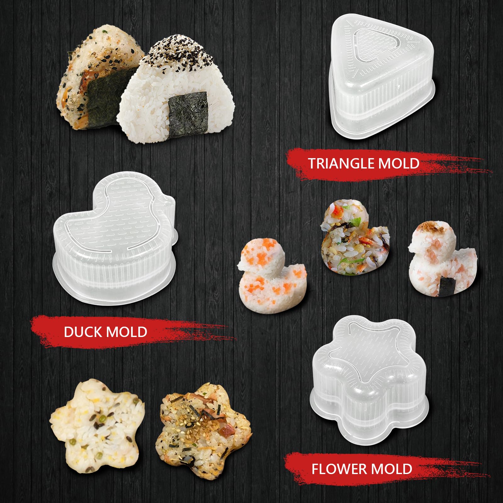 HI NINGER eight-shaped rice-formers enable creative, mess-free shaping