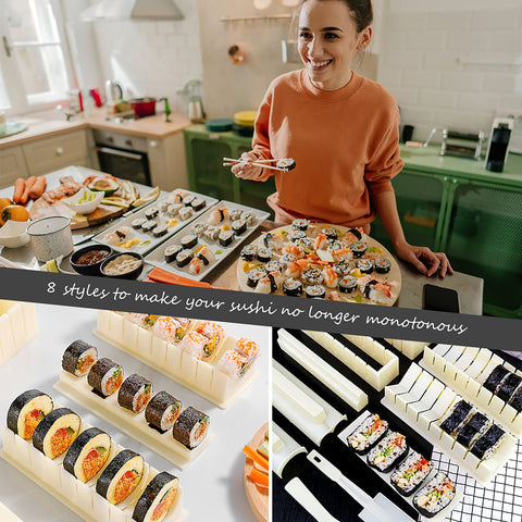 HI NINGER sushi kit utensils including fork and spatula blade for easy shaping