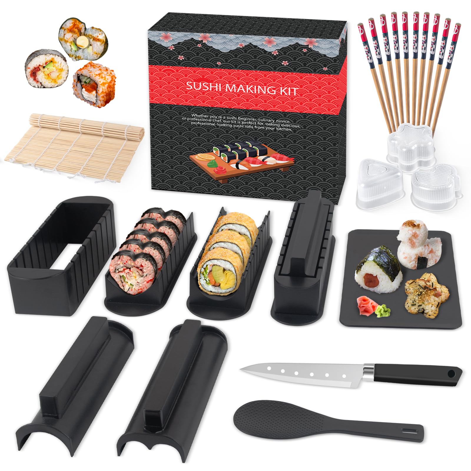 HI NINGER complete sushi maker set for easy home rolling and prep