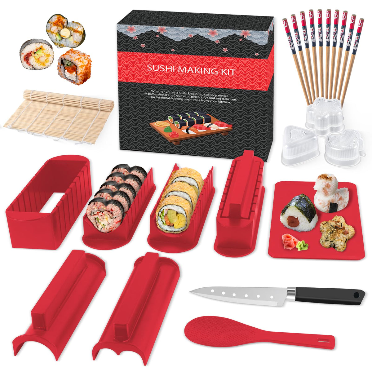 HI NINGER sushi maker set unboxing box for easy home sushi