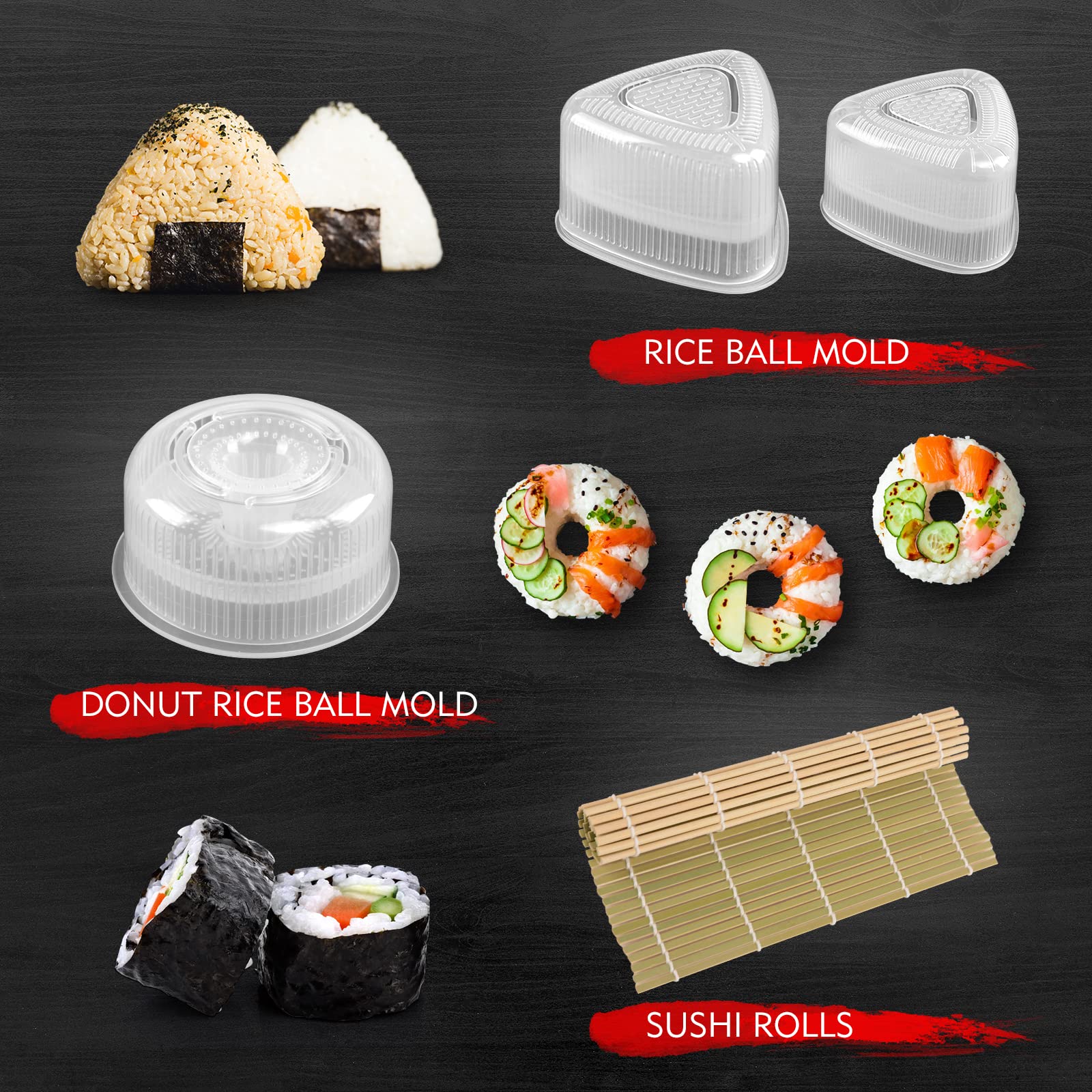 HI NINGER sushi mold with 11 shapes enables creative, themed sushi at home