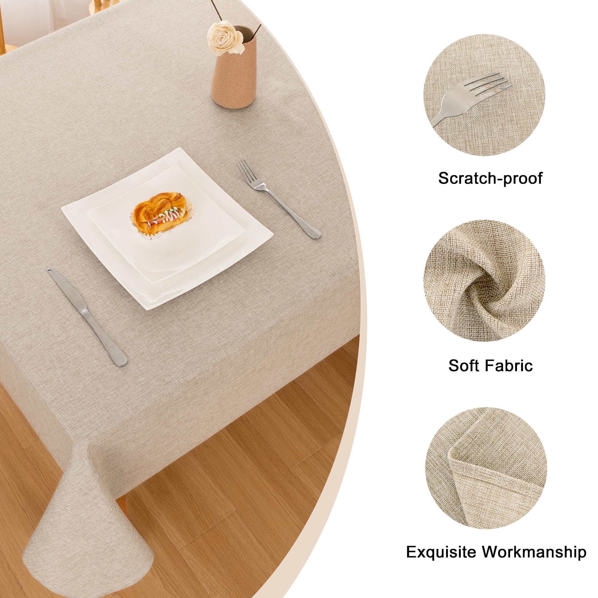 Hiasan tablecloth spill demonstration with liquids wiped clean easily.