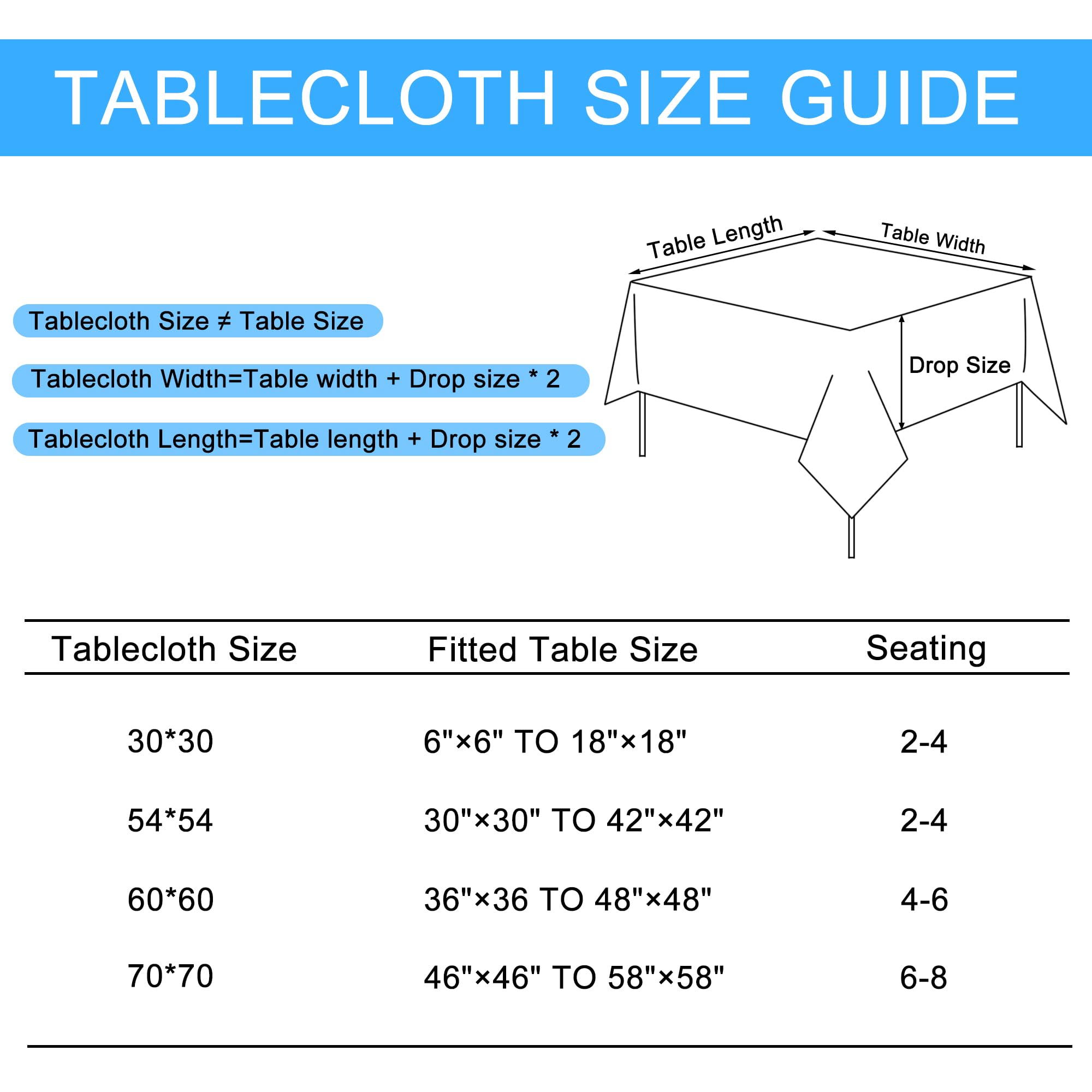 Hiasan wrinkle-resistant tablecloth laid flat to illustrate smooth surface.