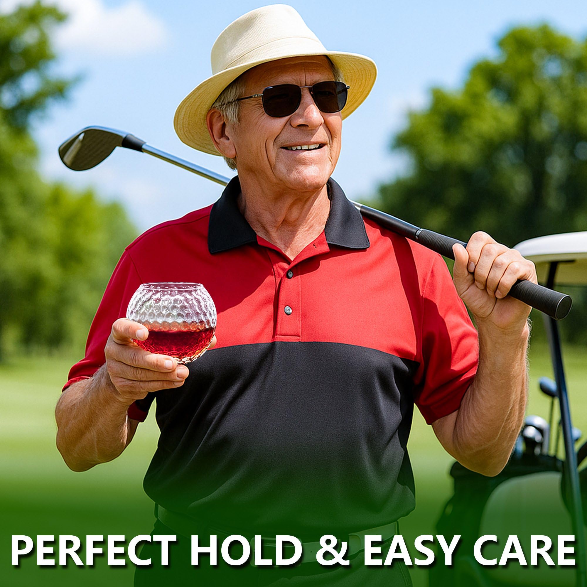 HiBathti dishwasher-safe golf whiskey glass for easy cleaning