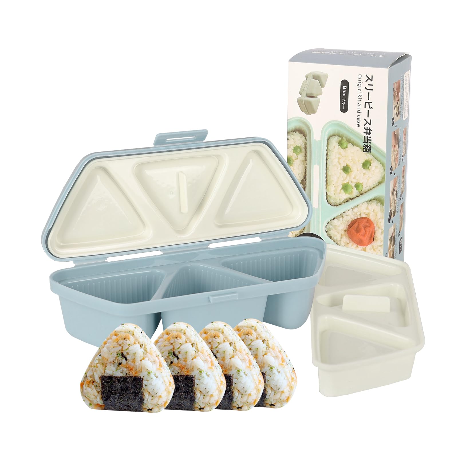 HIBILDER 6-in-1 onigiri mold triangle close-up for quick, even rice triangles.