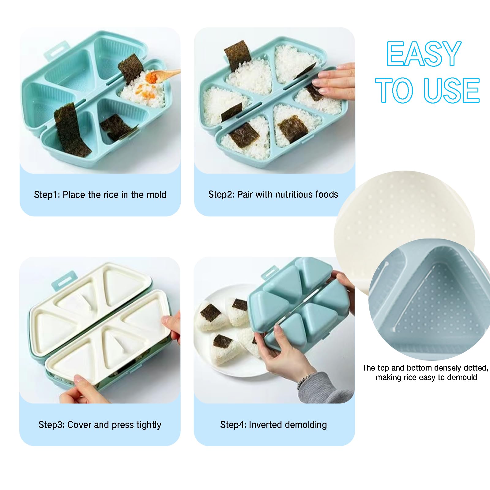 HIBILDER onigiri mold in lunchbox setup supports portable meals.