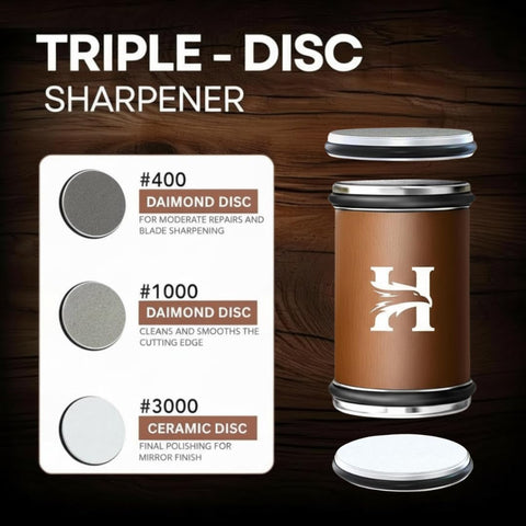HIBWA demonstrates 15° and 20° sharpening angles for versatile blade edges.