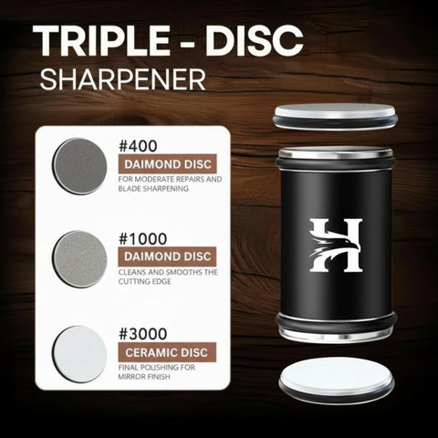 HIBWA 1000-diamond disc for honing and edge refinement.