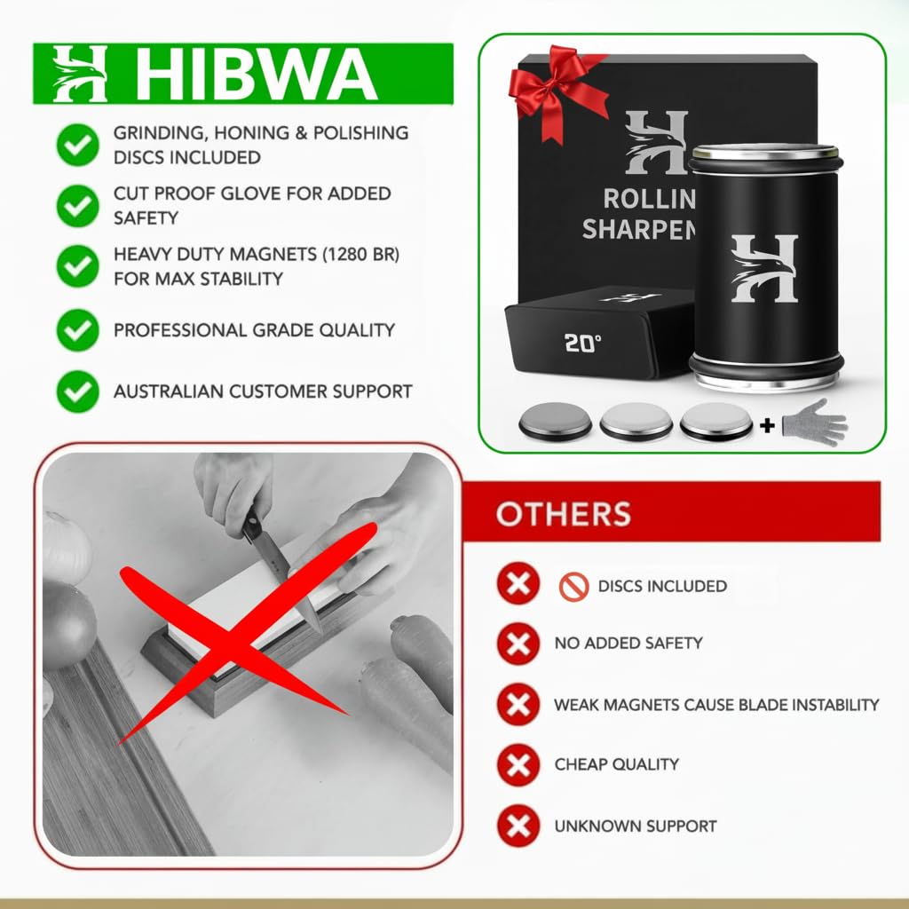 HIBWA 400-diamond disc for coarse sharpening on dull blades.