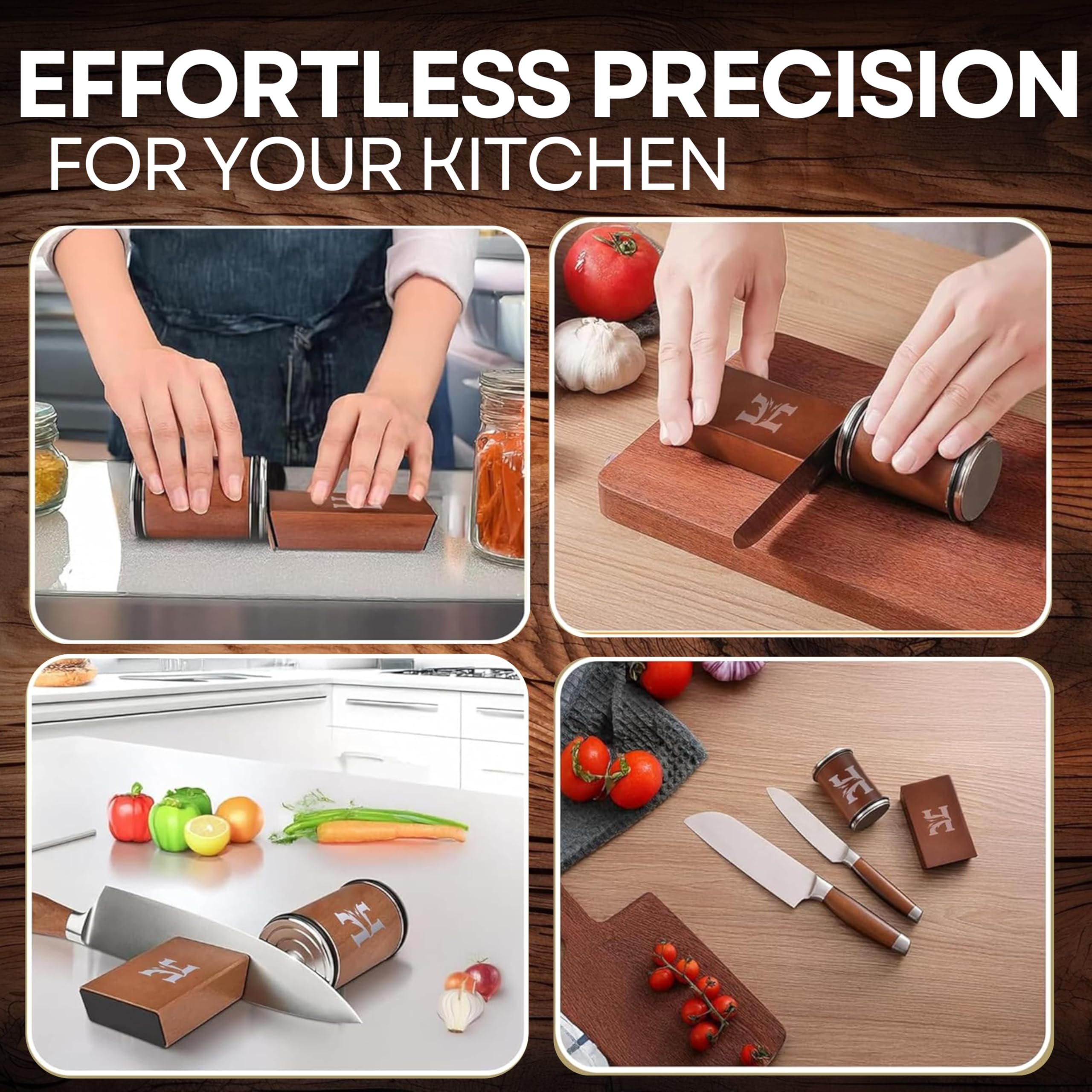 HIBWA gift-ready knife sharpener kit image highlights a thoughtful kitchen gift.