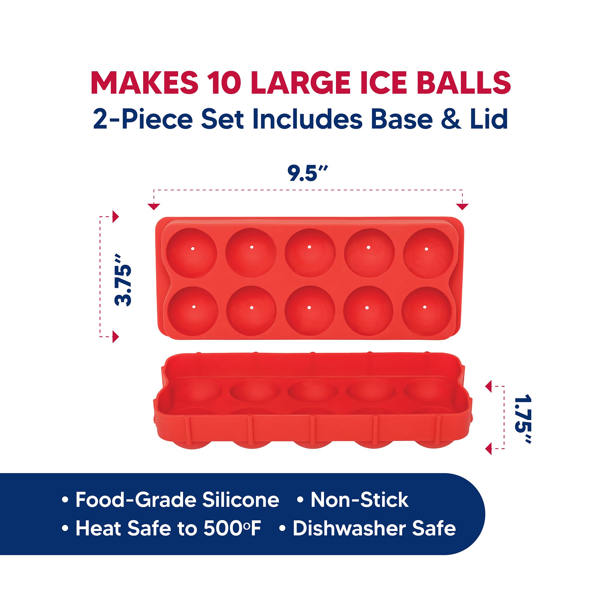 HIC Kitchen Cannonball Ice Tray easy to clean in dishwasher after entertaining