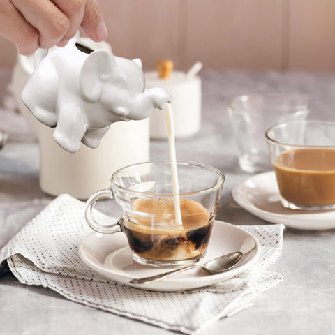 HIC Kitchen Elephant Creamer with Drip-Free Spout for neat pours on sauces and coffee.