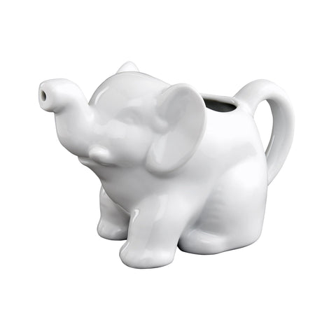 HIC Kitchen Elephant Creamer with Handle, front view for elegant milk and cream service.