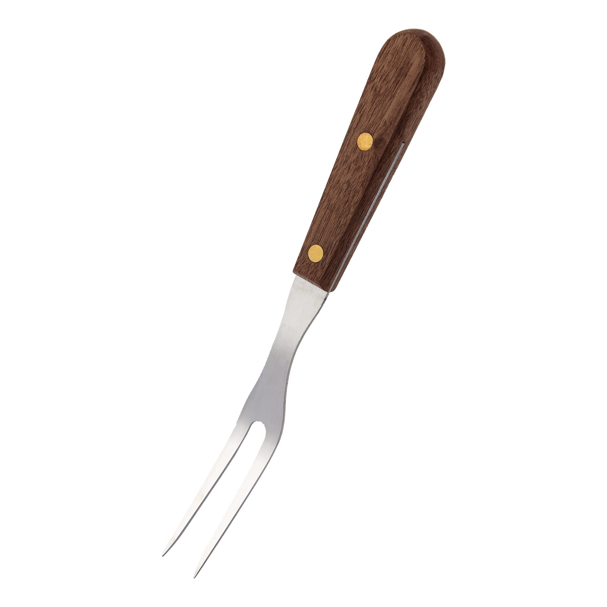 HIC Kitchen Granny Fork with walnut handle for precise lifting and turning