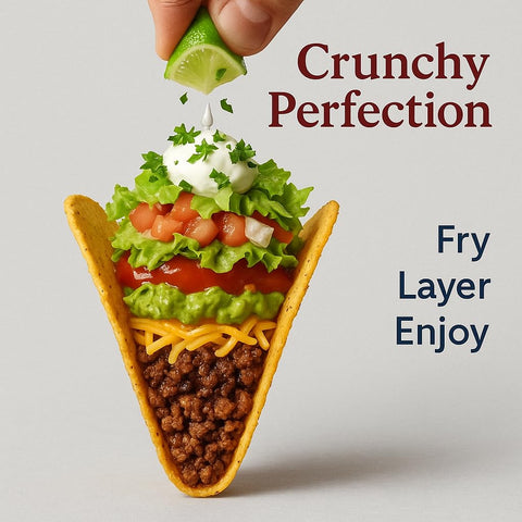 HIC Kitchen Taco Shell Tongs contoured blades grip tortillas for consistent shells.