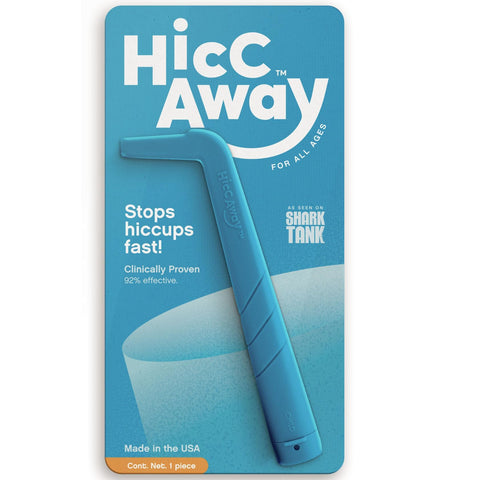 HiccAway hiccup straw for adult use promotes fast, drug-free relief.