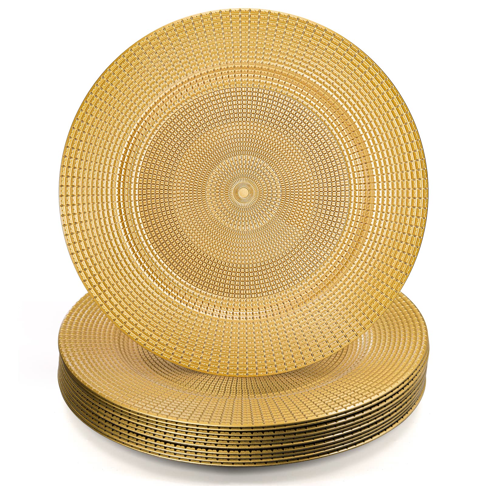Hiceeden gold charger plates in 13inch size add an elegant frame to your dinnerware