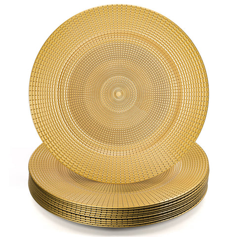 Hiceeden gold charger plates in 13inch size add an elegant frame to your dinnerware