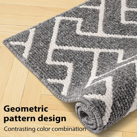 hicorfe care-washable kitchen rug – machine washable for quick refresh.