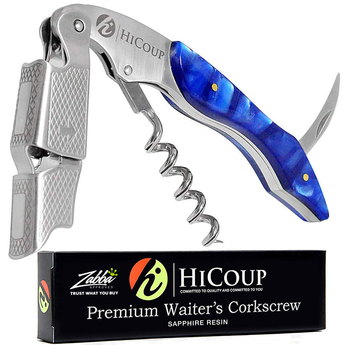HiCoup Wine Opener with wooden handle offers a sturdy grip and easy cork removal.