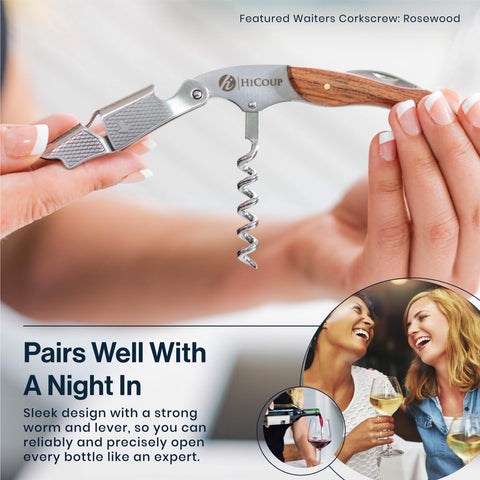 HiCoup professional wine key designed for servers and bartenders with ergonomic grip.