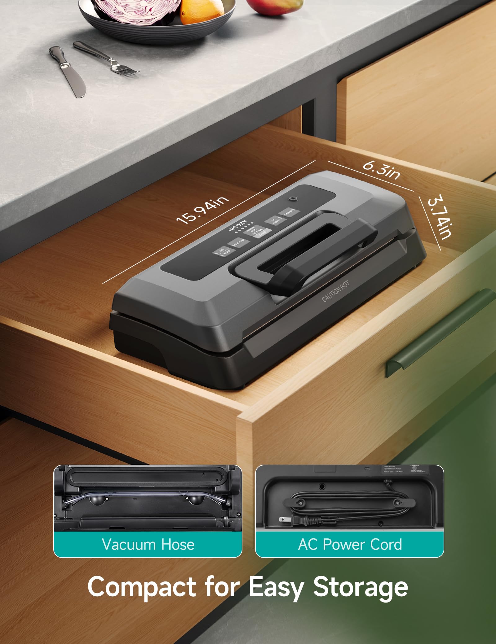 HiCOZY H700 85kPa sealing provides strong, leak-resistant results