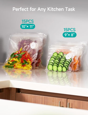 HiCOZY V1 bags in M and S sizes fit portions for meals.