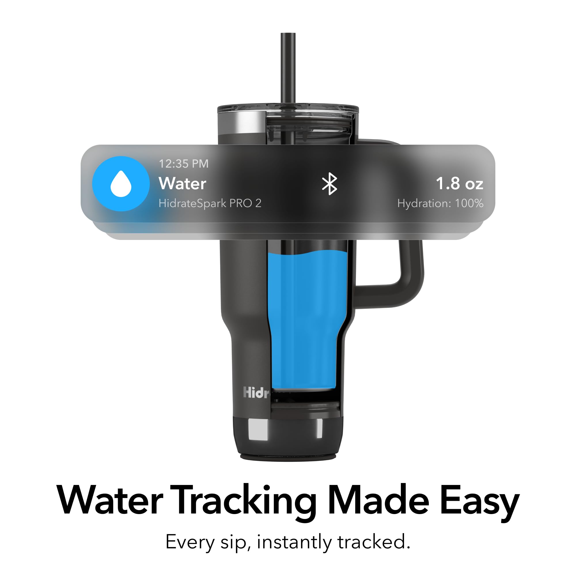 Hidrate Spark Pro 2 ergonomic handle for comfortable carrying.