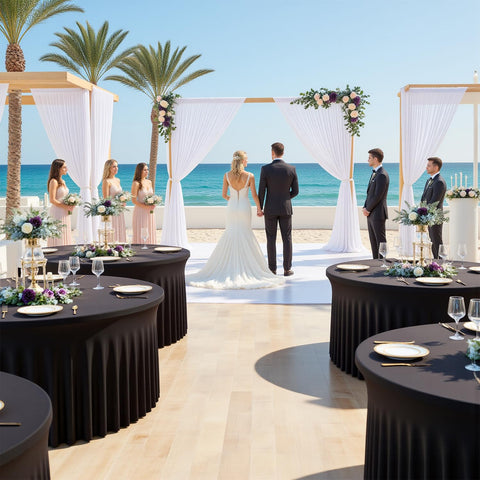 Hietaap 60-inch round tablecloth installs without tools or fuss