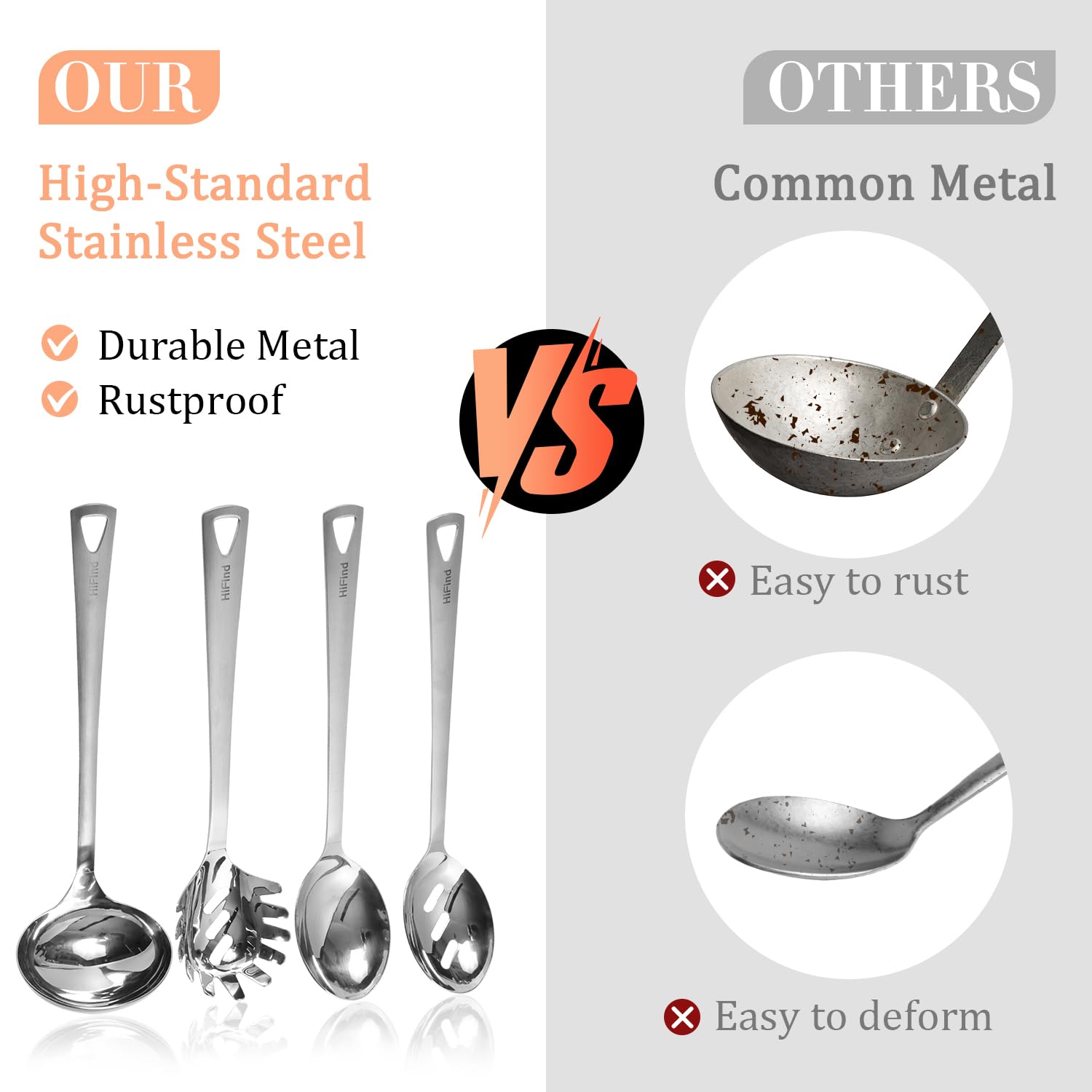 HIFIND spaghetti fork for twirling pasta with stainless steel strength
